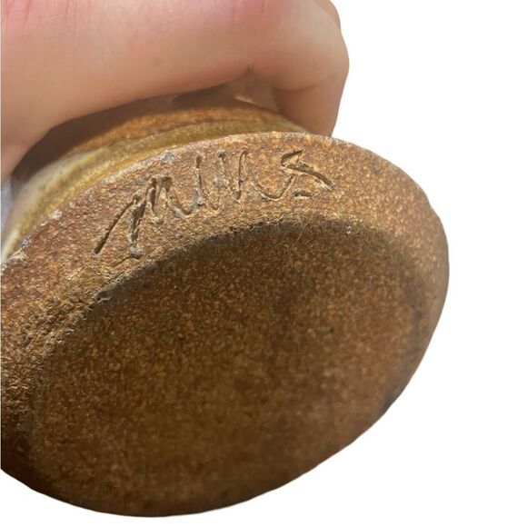 MMS Design Studio Ceramic Art Brown and Cream Whimsical Mug - Picture 7 of 7